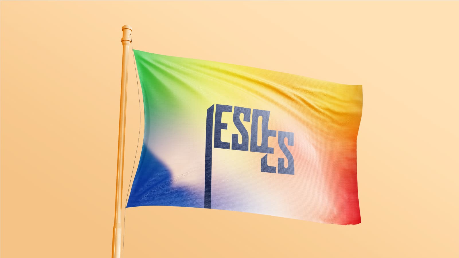 Bandera con logo de Esoes